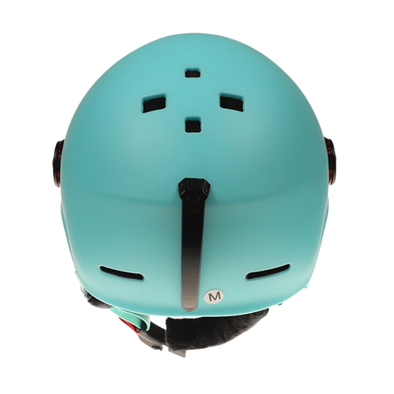 Casque de Ski et Snowboard Bleu Adulte avec Visière, Protection UV, Confort Ajustable, Idéal pour Ski et Snowboard