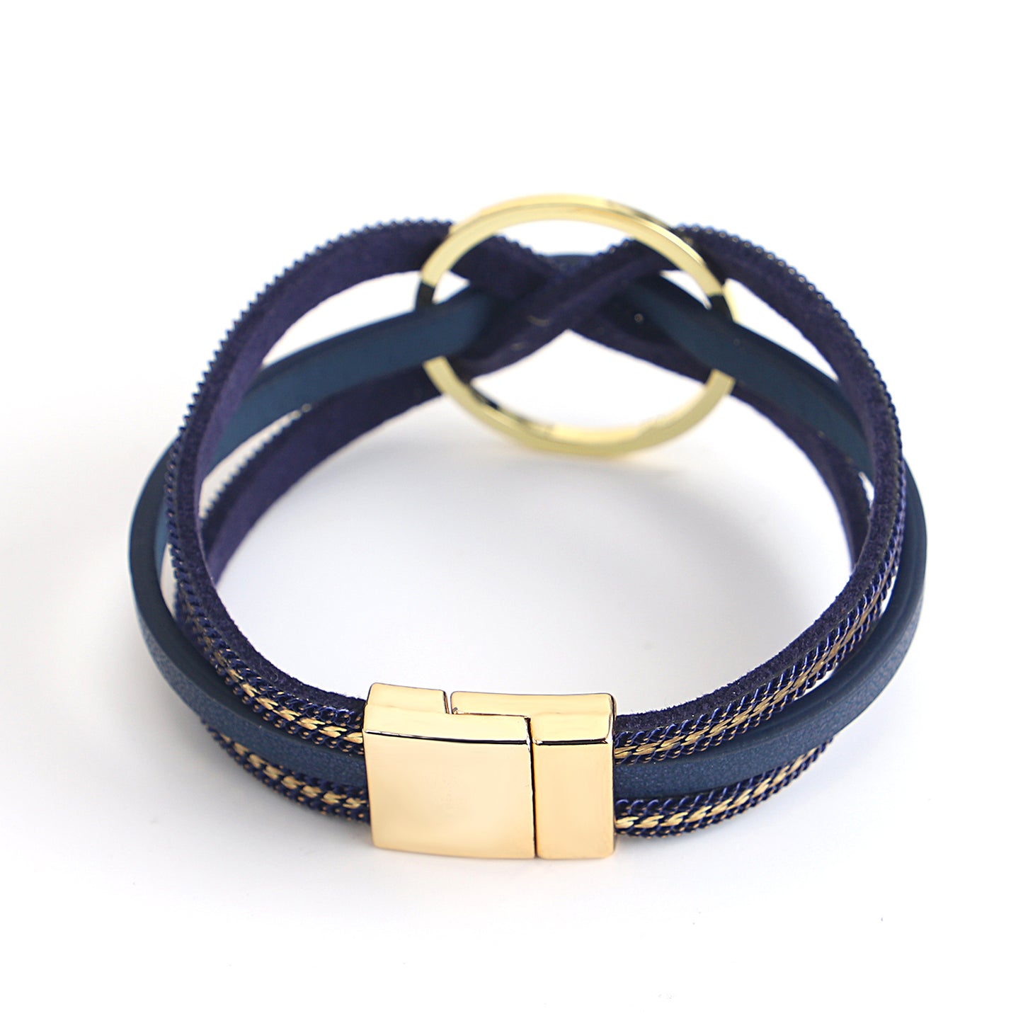bracelets en cuir croix torsadée cercle doré nœud papillon bijoux de charme fait à la main Summer Chic accessoires féminins tendance estivale bracelets multicouches