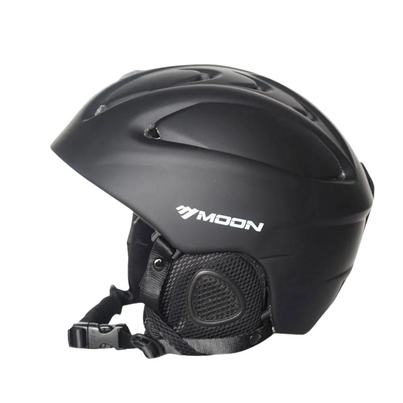 Casque de Ski Noir mat pour AdulteCasque de ski noir MAT pour adulte, idéal pour les sports d'hiver et loisirs de plein air, accompagné de lunettes et masque