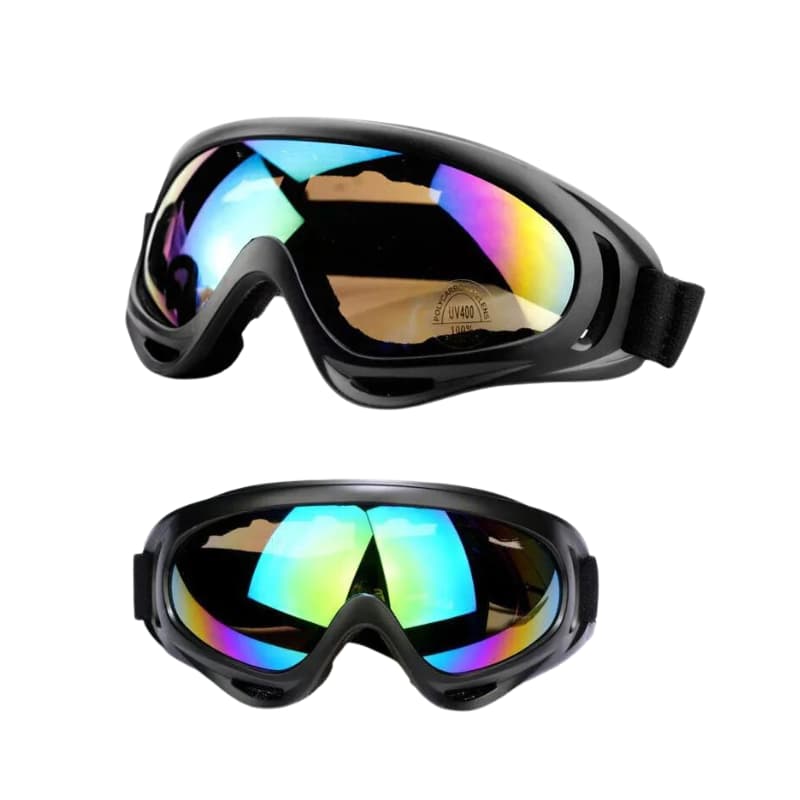 Casque de ski noir MAT pour adulte, idéal pour les sports d'hiver et loisirs de plein air, accompagné de lunettes et masque