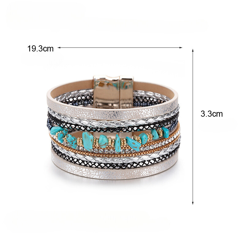 Bracelets Cuir Pierre Naturelle⎮Summer & Chic