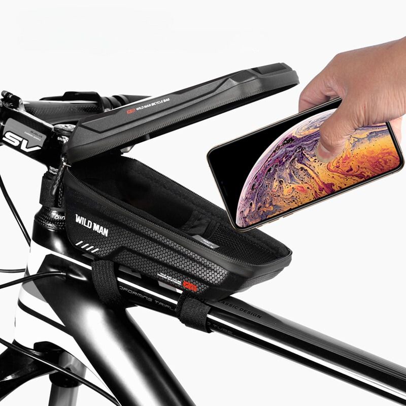 Pochette Vélo à Écran Tactile : Coque Rigide pour Téléphone, Écran Tactile Haute Capacité, Vélo de Route VTT, Sac de Cyclisme, Accessoires de Cyclisme