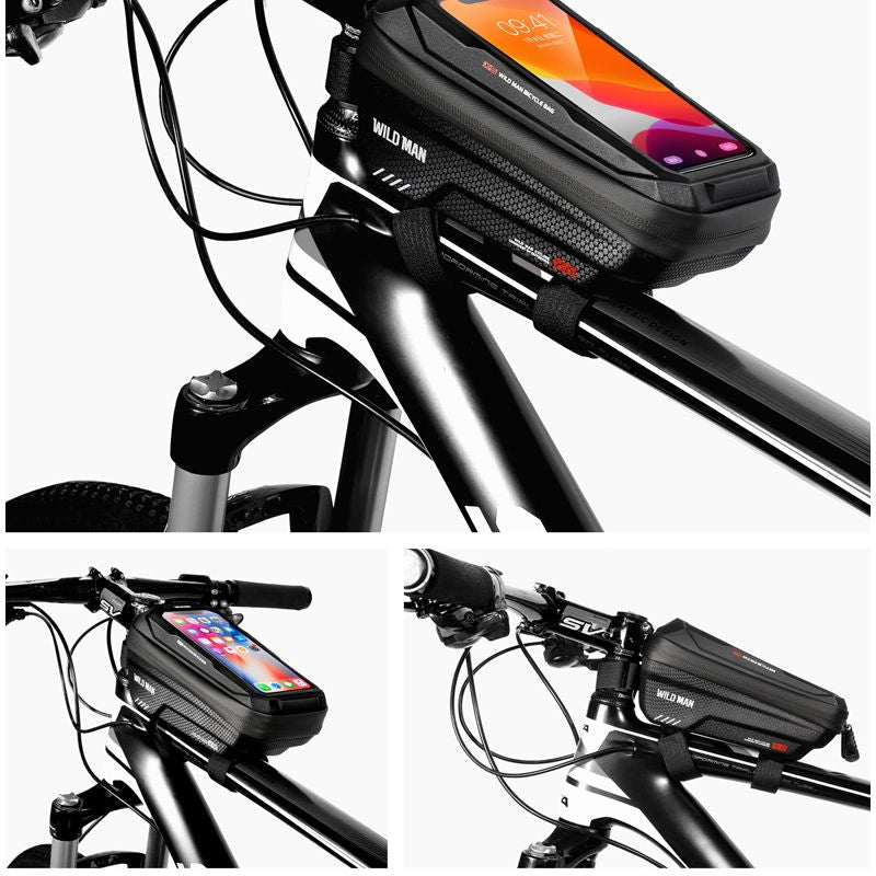 Pochette Vélo à Écran Tactile : Coque Rigide pour Téléphone, Écran Tactile Haute Capacité, Vélo de Route VTT, Sac de Cyclisme, Accessoires de Cyclisme