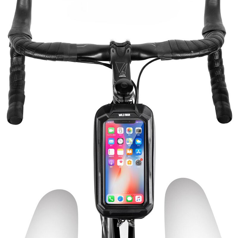 Pochette Vélo à Écran Tactile : Coque Rigide pour Téléphone, Écran Tactile Haute Capacité, Vélo de Route VTT, Sac de Cyclisme, Accessoires de Cyclisme