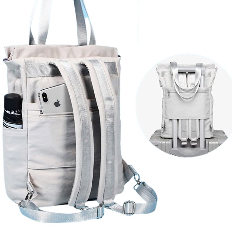 Sac à bandoulière en Tissu Oxford pour femme, idéal pour le voyage et le lifestyle, avec grand espace de rangement pour ordinateur portable de 15,6 pouces collection Bagages & Organisation de la boutique petites Aventures couleur gris