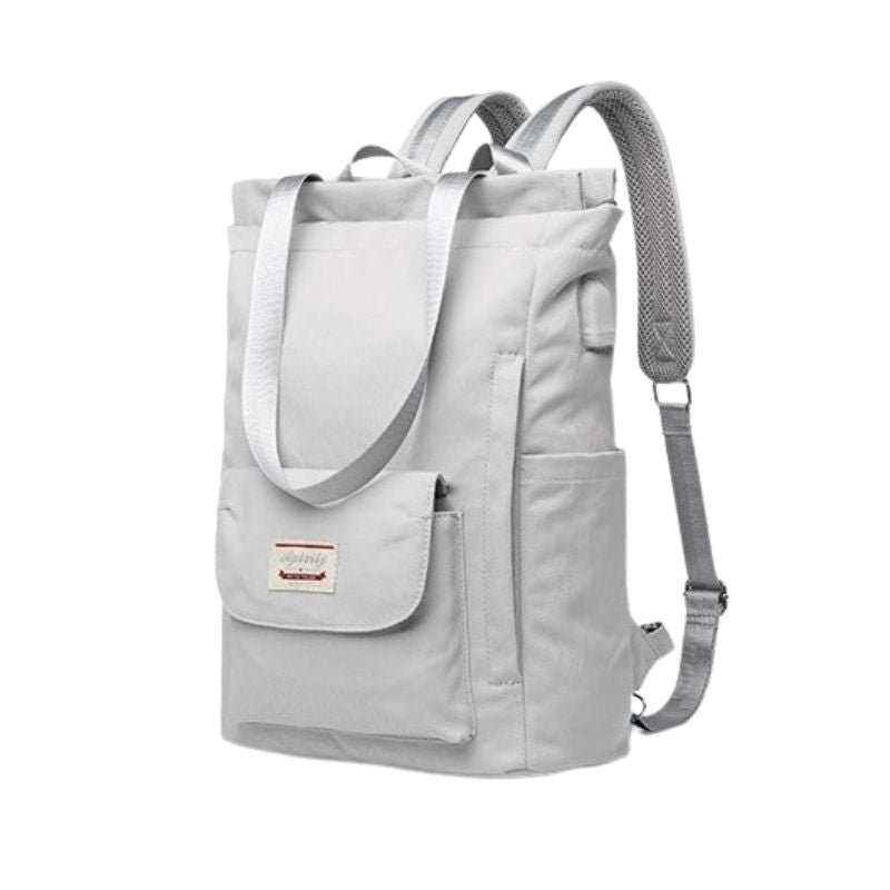Sac à bandoulière en Tissu Oxford pour femme, idéal pour le voyage et le lifestyle, avec grand espace de rangement pour ordinateur portable de 15,6 pouces collection Bagages & Organisation de la boutique petites Aventures couleur gris