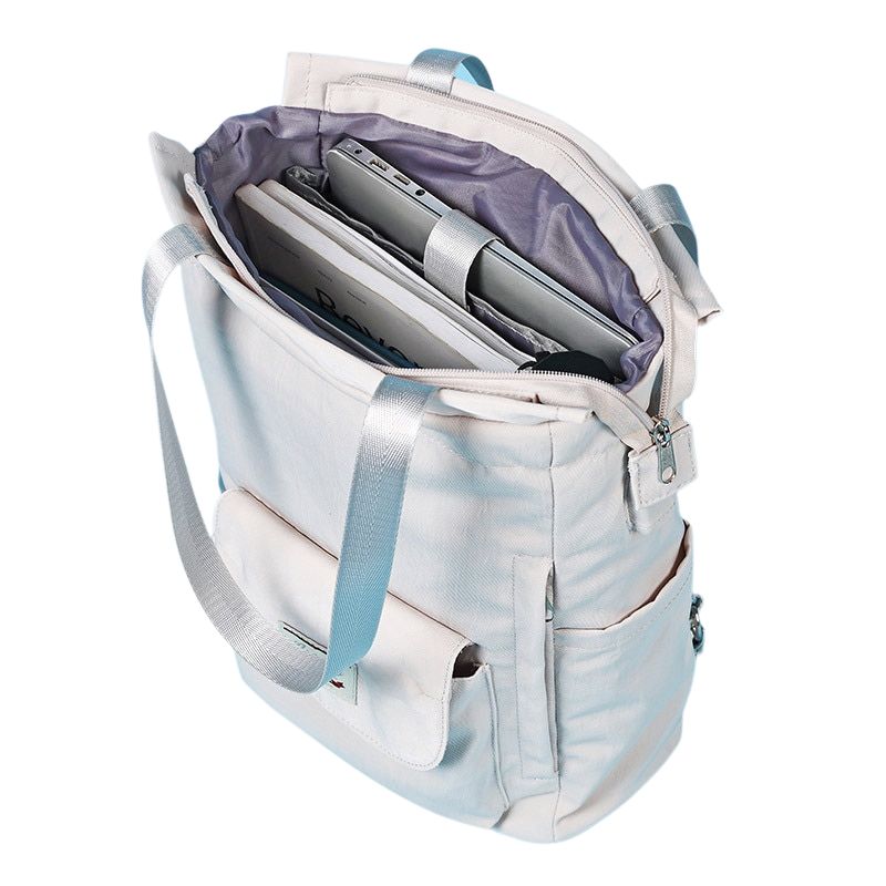 Sac à bandoulière en Tissu Oxford pour femme, idéal pour le voyage et le lifestyle, avec grand espace de rangement pour ordinateur portable de 15,6 pouces collection Bagages & Organisation de la boutique petites Aventures couleur gris