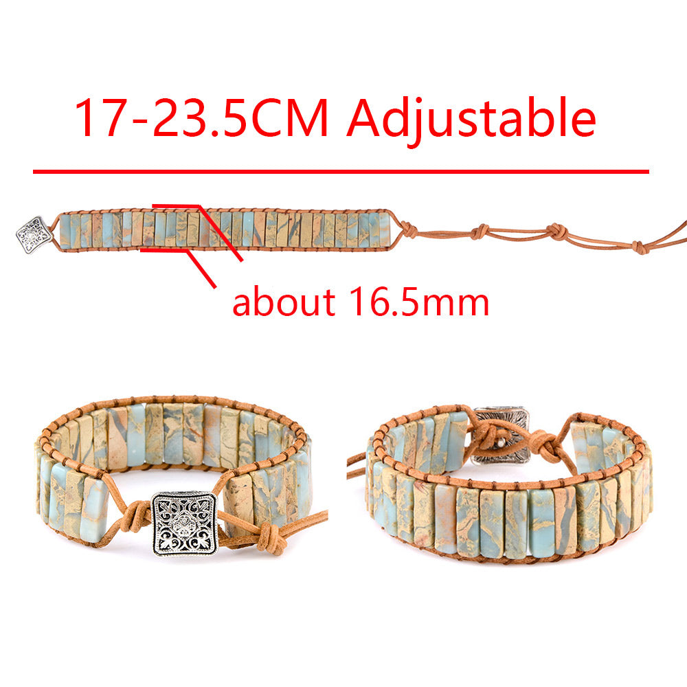 Bracelets tibétain en cuir multicolore ajustable⎮Summer & Chic