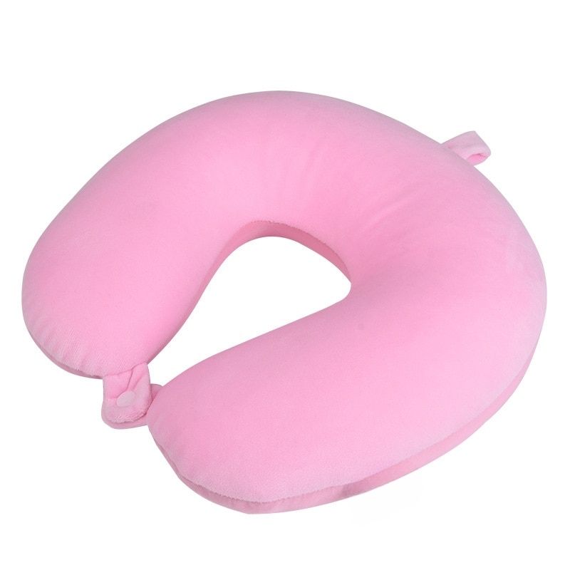 Oreiller Rose de voyage à mémoire de forme Oreiller cervical de voyage Accessoire de voyage confortable Oreiller de voyage portable Coussin de voyage ergonomique collection confort voyage de la boutique Petites Aventures
