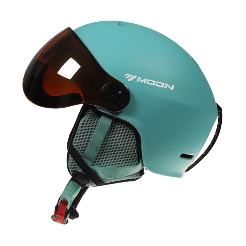 Casque de Ski et Snowboard Bleu Adulte avec Visière, Protection UV, Confort Ajustable, Idéal pour Ski et Snowboard