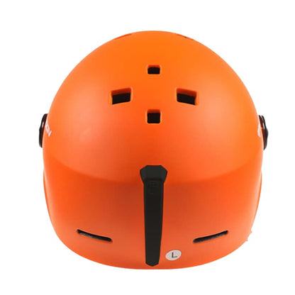 Casque de Ski Adulte Orange avec Visière Anti-UV et Anti-buée, Compatible Lunettes, Confort Thermique, Réglable, Idéal pour Ski et Snowboard