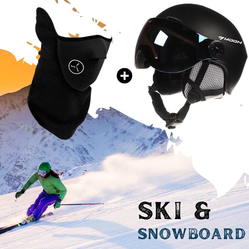 Casque de Ski Noir Adulte avec Visière Anti-UV et Anti-buée, Confort Thermique, Ajustement Personnalisable, Idéal pour Ski et Snowboard