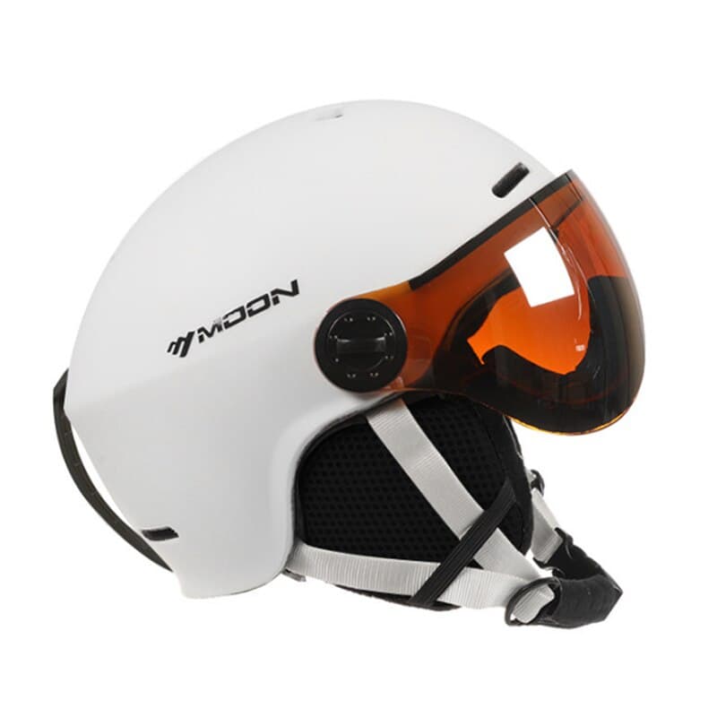 Casque de ski avec visière Adultes Blanc + Masque protection