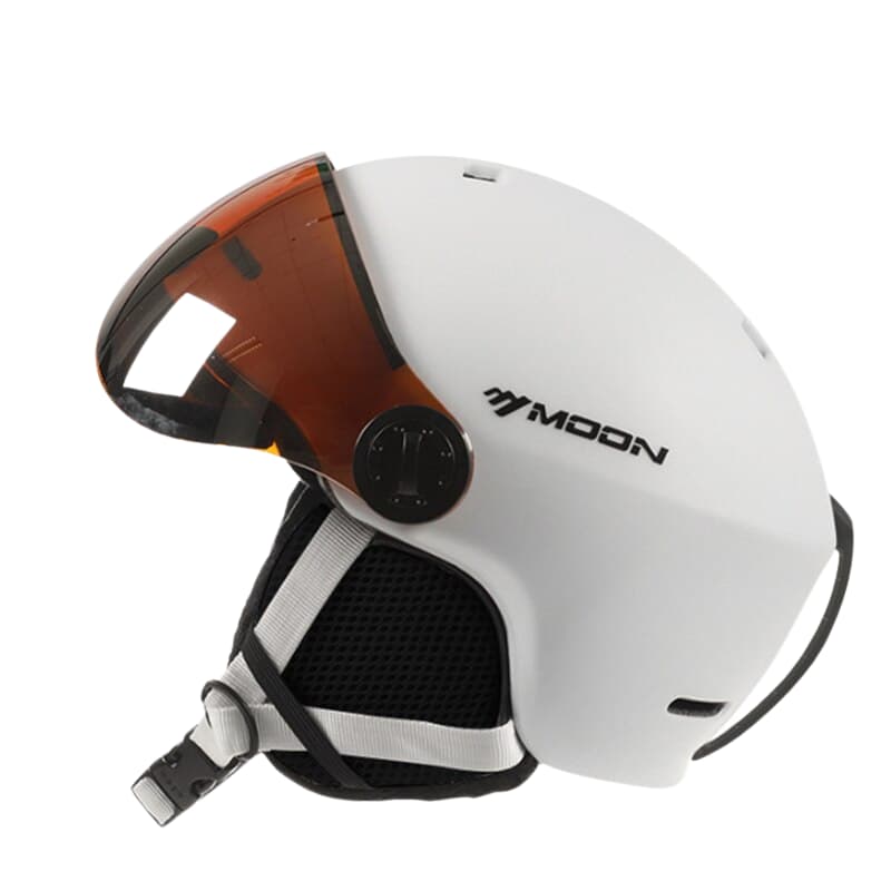 Casque de ski avec visière Adultes Blanc + Masque protection