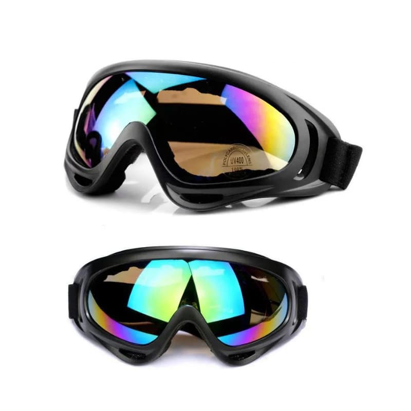 Détail Lunettes & Masque associés au Casque Ski Femme Blanc Floral"