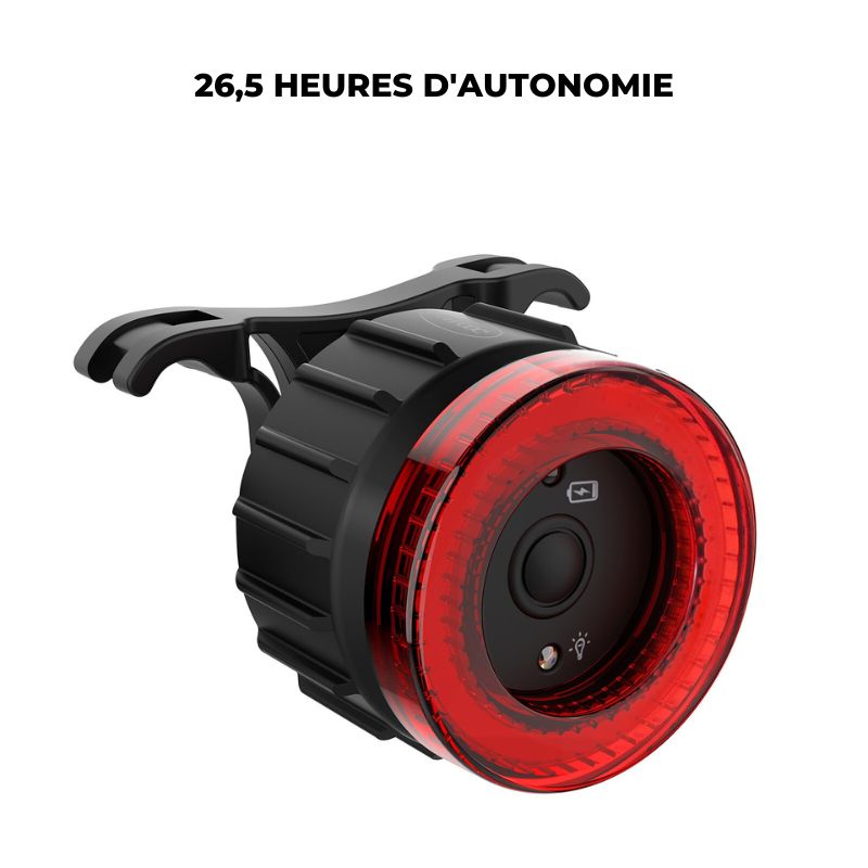 Feu arrière de vélo intelligent offrant une visibilité optimale, une autonomie prolongée et une technologie avancée pour une sécurité maximale sur la route.
