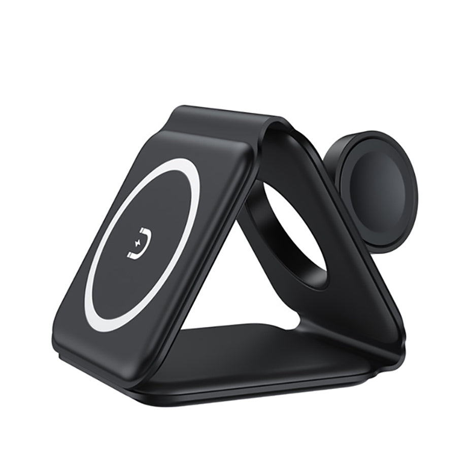 Chargeur sans fil 3 en 1, pliable et portable, pour une expérience de chargement simplifiée pour iPhone, Apple Watch et AirPods collection Gadgets & Techno de la boutique Petites Aventures