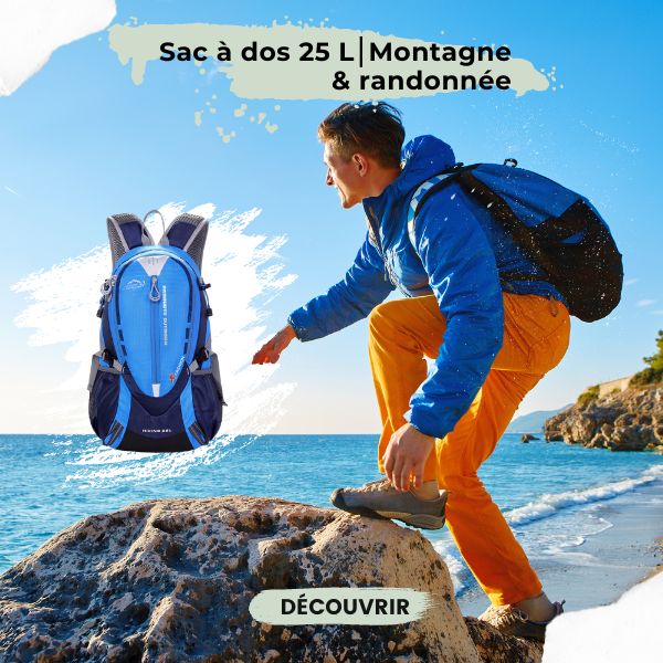 Sac à dos Randonnée 25L⎮ Imperméable Polyvalent – petites aventures