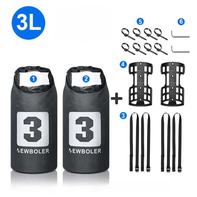 Image du Sac de Fourche de Vélo Étanche pour des balades à vélo sans souci. Accessoire de vélo, sacoche de guidon, rangement pour cyclistes, sac de cadre, équipement de cyclisme.