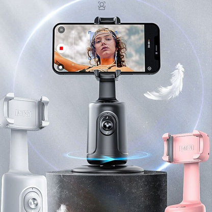 Support intelligent pour trépied de téléphone avec stabilisateur de cardan, rotation à 360° et suivi automatique du visage pour des prises de vue parfaites.