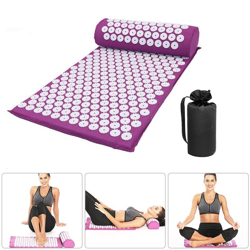 Tapis d'Acupression - Soulagement du Dos et du Cou - Oreiller d'Acupression - Relaxation Profonde - Points d'Acupression - Détente Musculaire - Qualité du Sommeil - Bien-être Personnel"