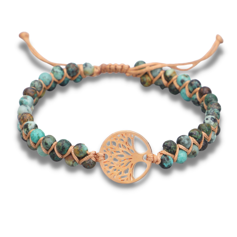 Model Africain Bracelet porte-bonheur Bijou de l'amitié Perles tressées Breloque arbre de vie Style africain Style japonais Yoga Évasion Vacances collection Summer chic  de la boutique Petites Aventures