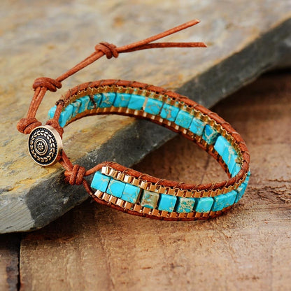 Bracelets bohème en pierres tissé à la main⎮Summer & Chic