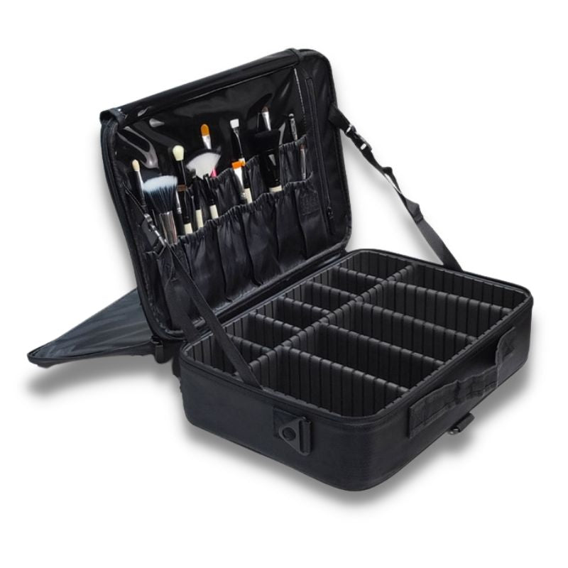 Trousse à cosmétique de couleur noir Trousse de maquillage Accessoire de voyage Trousse de toilette Rangement de maquillage Trousse professionnelle Trousse de rangement lection bagage voyage  de la boutique Petites Aventures