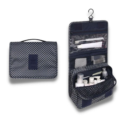 trousse de toilette suspendue Model Noir Stars a reyure de la collection de la boutique Petites Aventures- organisateur de voyage sac de maquillage pochette de rangement toilette de voyage trousse de toilette imperméable crochet en nylon accessoires de voyage rangement 